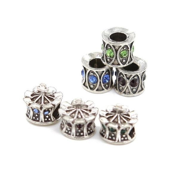 

colored classic european beads metal enamel & rhinestone crystal beads for jewelry making diy bracelet jllpvq