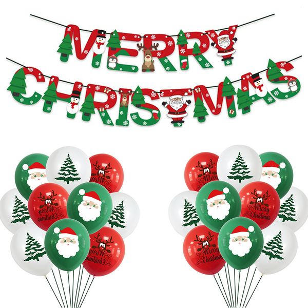 

21pcs/set merry balloon garland santa claus xmas tree christmas decorations for home navidad new year 2021 kids gift
