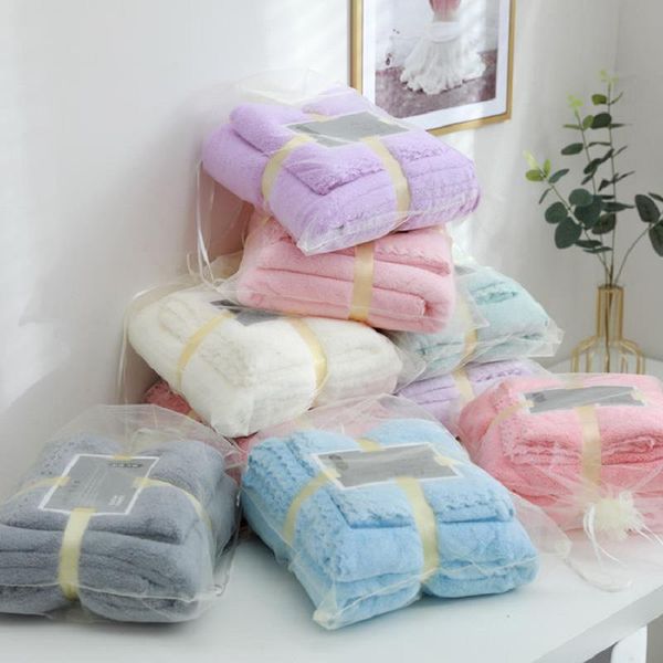 

towel household daily coral fleece material bathroom set 35cm*75cm 70cm*140cm