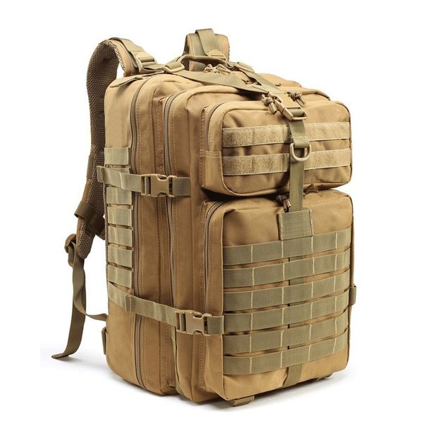 

45l waterproof army tactical backpack molle military bug out bag assault for man hunting travel hiking backpack outdoor rucksack 25
