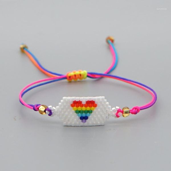 

go2boho women's bracelet for girl boho miyuki beach bracelets kids heart jewelry 2021 bohemian rainbow jewellery friendship gift1, Golden;silver