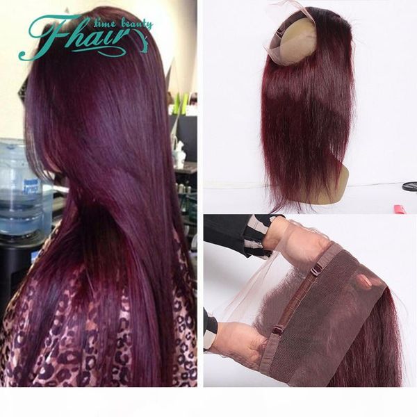 

лакомство grade 8а 360 frontals бразильский прямые волосы burgundy тертого 360 lace фронтальная закрытие с ребенком для волос женщин бесплат, Black;brown