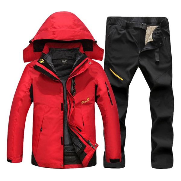 

skiing suits ski jacket men warm winter and snowboarding sets male waterproof outdoor climbing jackets pants suit