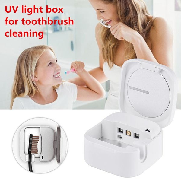Disinfezione per spazzolino ultravioletto Detergente per la casa Ricarica USB Spazzolino per disinfezione Scatola Set di accessori per il bagno