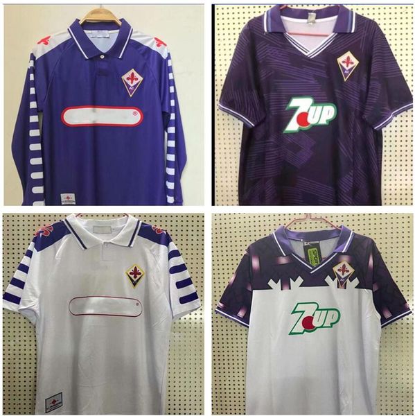 

1998/1999 retro edition florence soccer jersey 98/99 florence #9 batistuta #10 rui costa soccer shirt futbol maillot de foot, Black;yellow