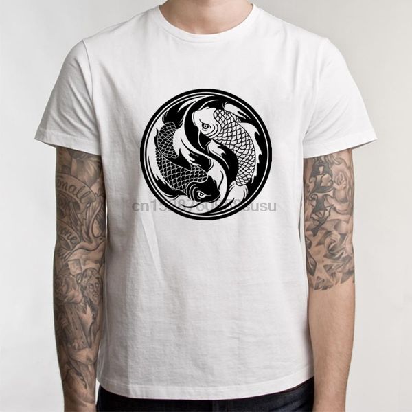 

japan style japanese carp fish yin yang t shirts men t-shirt male slim fit short sleeve tee shirt sport hooded sweatshirt hoodie