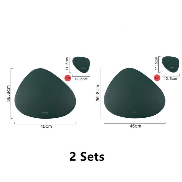 

2 4 6 sets placemat leather coaster pads tableware pad pu leather table mat heat insulation non slip placemats bowl coaster wmtive bdesybag