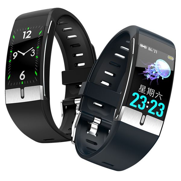 

watch ecg temperature measurement heart rate blood pressure oxygen wristband health fitness bracelet smart band pk t1