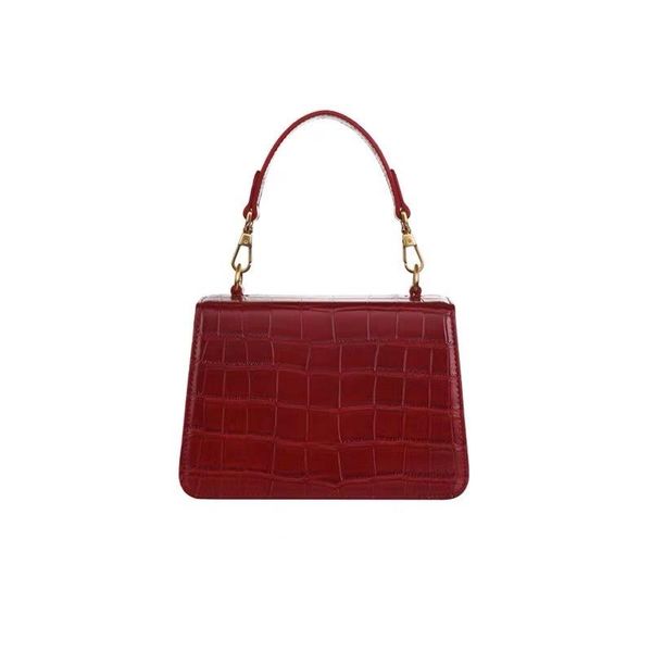 

fashion crocodile pattern lock small square bag woman handbag brand female chain shoulder bag