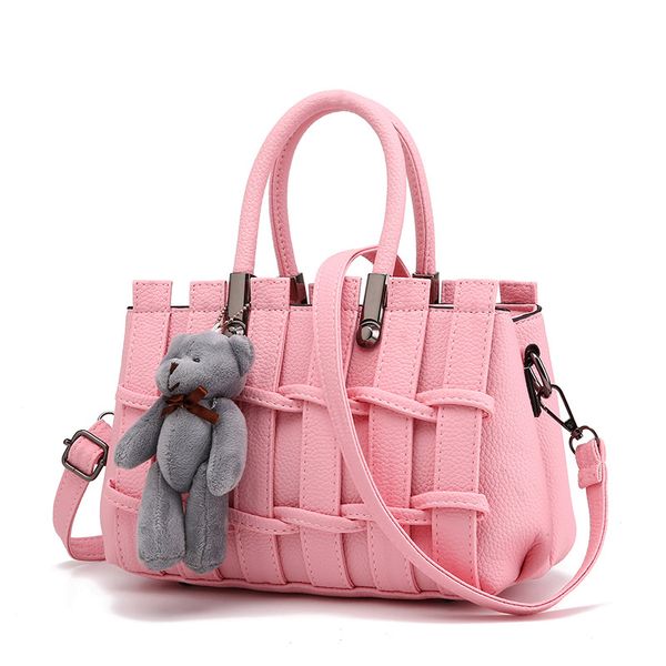 HBP Handtasche Geldbörse Damen Handtaschen Geldbörsen MessengerBags PU-Leder Umhängetaschen Umhängetaschen Niedliche Einkaufstasche Pink