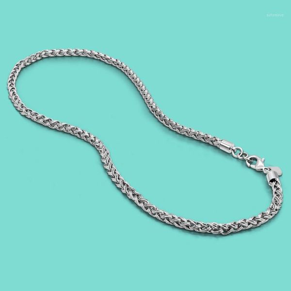 

fashion men's silver jewelry 100% 925 silver necklace woven pattern design solid chain size 5mm51cm birthday gift bijoux1
