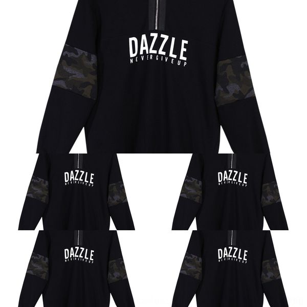 

uujew 2020 autumn fat large size letter sweaterhoodie sweatermen's sweater casual fashion printing hooded plus fat large new wlcgy, Black