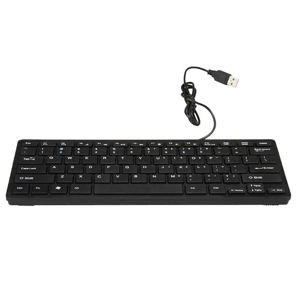 

black ultra-thin quiet small size 78 keys mini multimedia usb keyboard for lappc