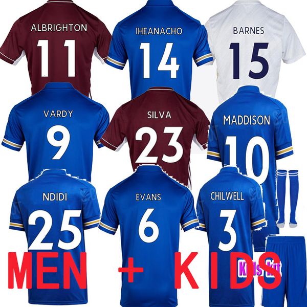 

thailand soccer jersey 20 21 football shirt city 2020 2021 vardy ayoze camiseta ndidi maddison maillot de foot uniform men + kids kit 99, Black