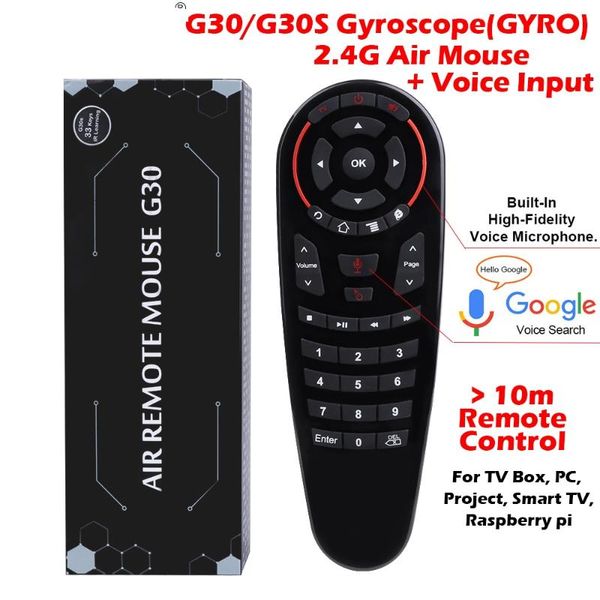 

g30 s 33 клавиши ик-пульт дистанционного управления обучением 2.4g мыши воздуха беспроводной передачи голоса воздух мыши гироскоп sensing из