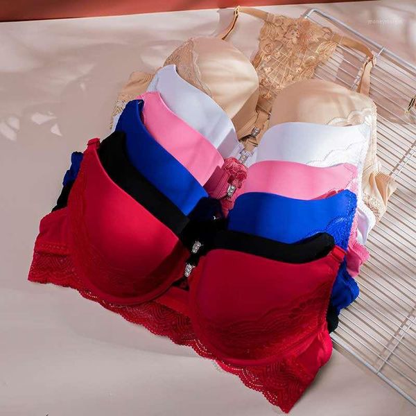 

bras 2021 collection bra b cup beautiful back lace seamless comfortable adjustable sports underwear1, Red;black