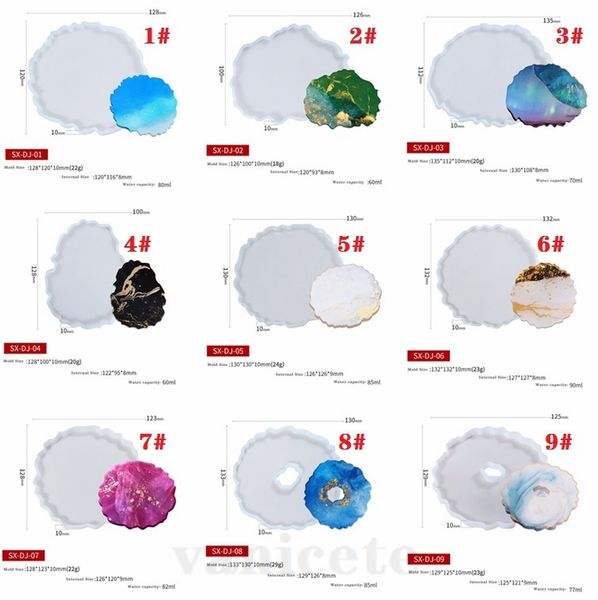 

baking moulds cup pad dispensing mold diy crystal dispensing cup pad silicone mold table decoration tray baking mold 9034