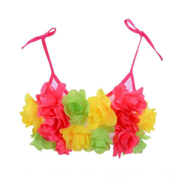 

children's tricolor floral corset hawaiian hula dance show children's tricolor floral corset hawaiian accessories hula dance acces