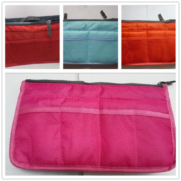 

cosmetic insert bag women nylon travel insert organizer handbag purse large liner lady makeup cosmetic bag female tote