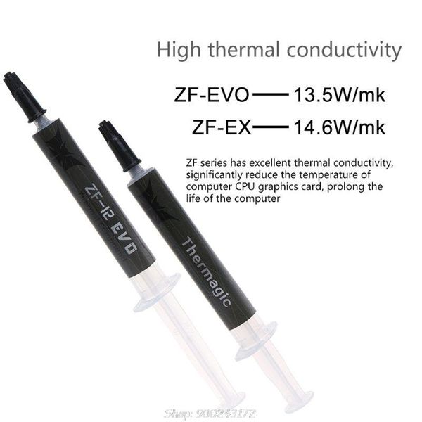 

zf-ex 14.6w/m k high performance compound thermal paste conductive grease heatsink for cpu gpu chipset notebook o16 20 dropship