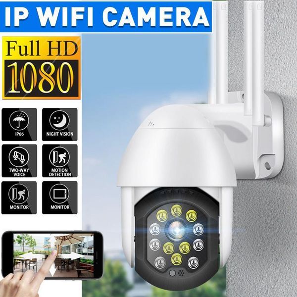 

1080p ptz wifi ip camera digital zoom h.265 p2p wireless camera two-way voice security surveillance night vision device1