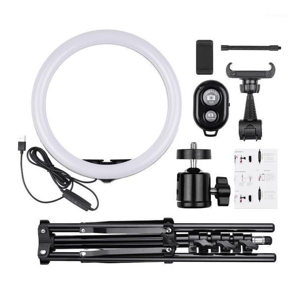 

andoer 12 inch led studio ring lights ringlight with phone holders remote shutter tripod light stand usb powered pgraphy1