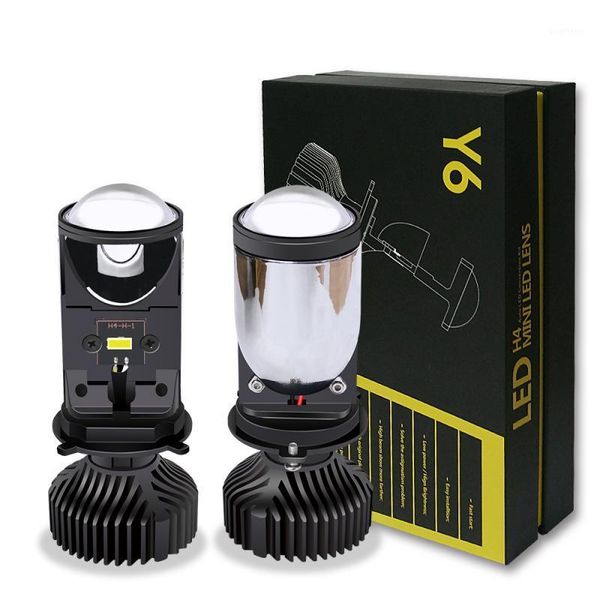 

2pcs/set h4 led headlight mini projector lens car bulbs conversion kit hi/lo beam headlight 60w 8000lm 6000k white light1