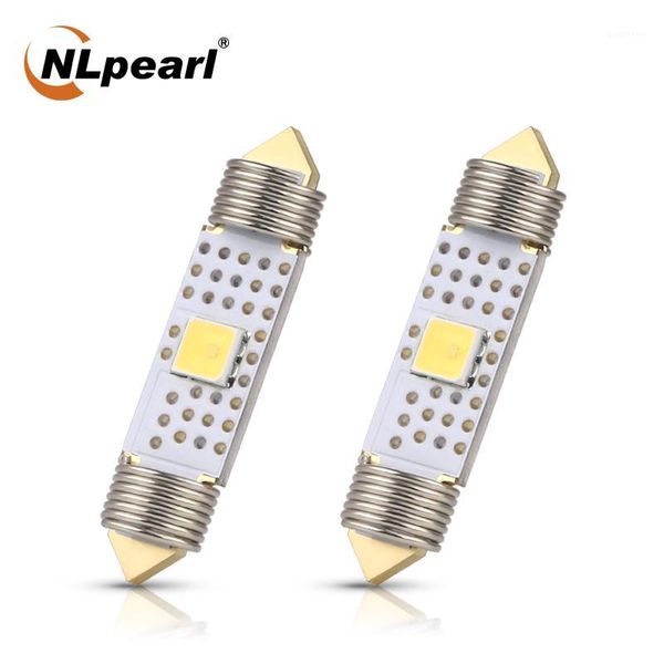 

nlpearl 2x signal lamp 12v-24v c5w led canbus bulb 31mm 36mm 39mm 41mm c10w festoon light car interior dome reading lights white1