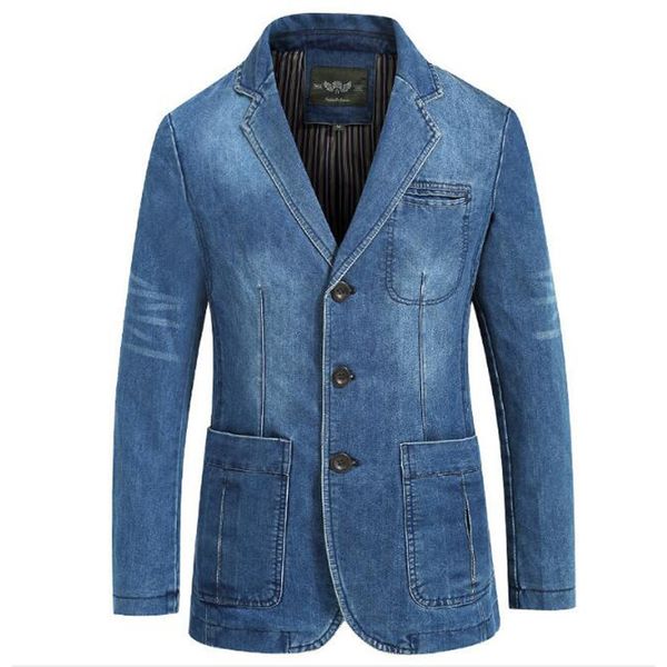 

2021 new denim male casual blazer jeans suit jacket 4196, White;black