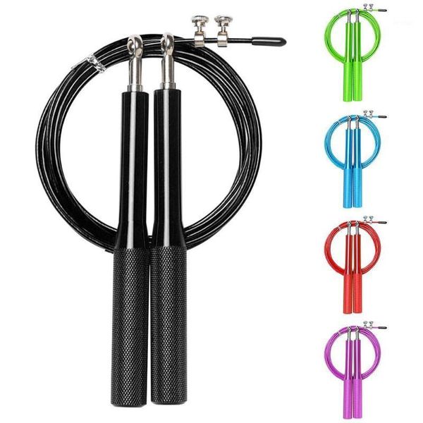 

jump ropes workout training cable ball bearing anti-slip handle skipping wire rope1