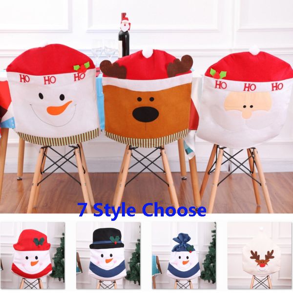 

reindeer christmas chair cover case for snowman elk table houseware decorations 7 styles dhl ship hh