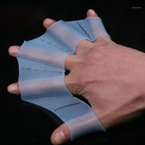 

fins & gloves 1 pair swimming finger webbed frog hand gear palm flippers paddle swim web flippers1