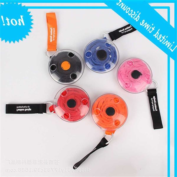 

portable dead in pouch reusable vouwen eco shopper shopping shoudler cups organizer with karabineer bag