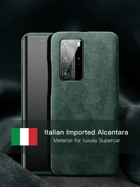 

ymw итальянского alcantara чехол huawei plus + мода luxury искусственной кожи бизнес телефон чехлы для p40 pro обложки