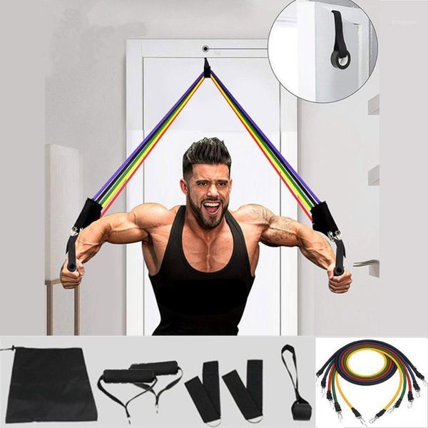 

11 pcs elastic resistance bands sets workout rubber elast band for fitness sports gym exercise equipment training pull rope1