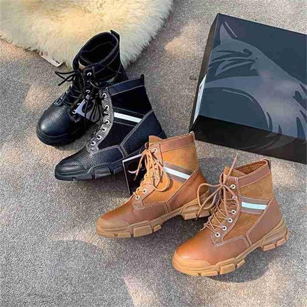

women ankle boots multi color genuine leather warm wool female shoe winter anti slip snow boot, Black