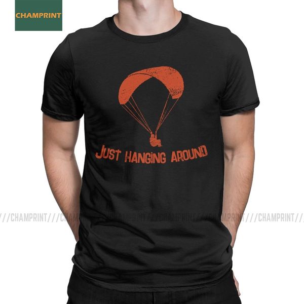 

men paragliding hanging around sky skydive diving skydiver diver jumper short sleeve tees plus size hooded sweatshirt hoodie men t shirt