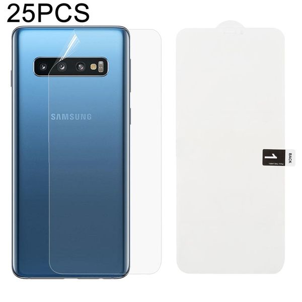 

25 pcs soft hydrogel film full cover back protector with alcohol cotton scratch card for galaxy s10