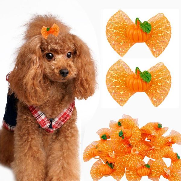 

20pc dog accessories pet puppy cat dog hair bows halloween dog bow tie for small dogs yorkshire terrier grooming pets ac bbykef