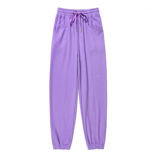 

2020 new fashion women casual harem pants autumn female drawstring high waist sweatpants trousers capris jogger pants wp2271, Black;white