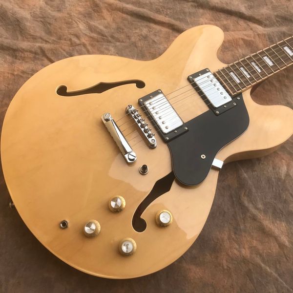 

original semi-hollow 335 jazz electric guitar material maple pick guard black