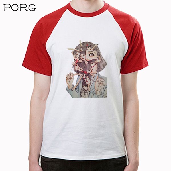 

sport man manga junji ito t shirts shintaro kago girl tees shirt short-sleeved aesthetic japanese anime tshirt high quality