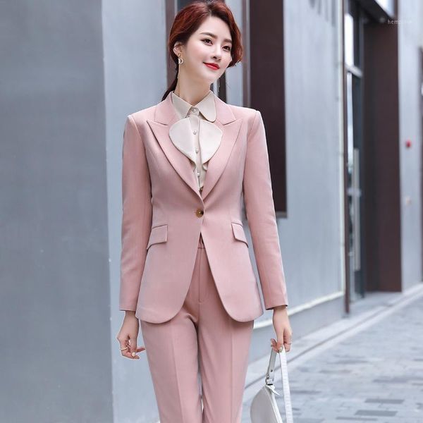 

women business suit blouse and pants set work suits for women suit blazer set 2 piece blazer and pants1, White