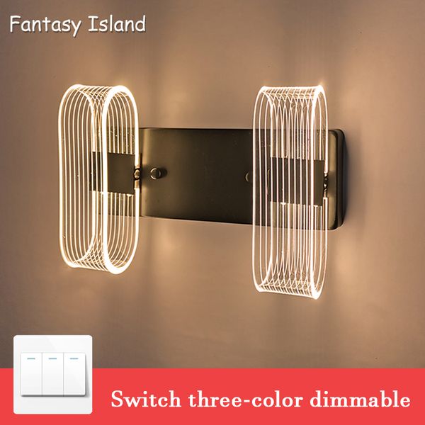 

modern wall light led indoor wall lamps ac90-265v 8w warm night lighting for bedroom hallway aisle bathroom sconces light 1020