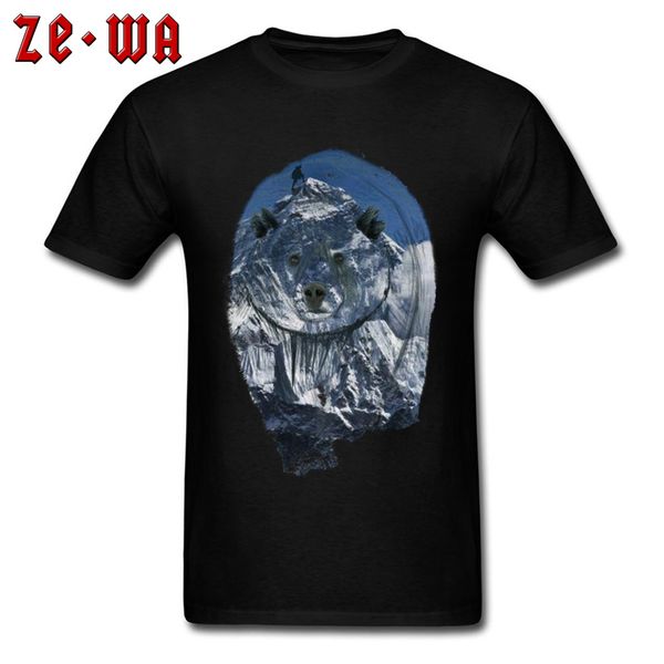 

2018 new arrival men's black iceland glacier polar bears fashion animal print tshirt sale hooded sweatshirt hoodie men t shirt