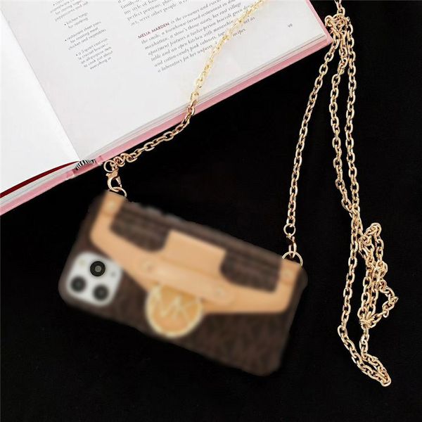 

fashion designer iphone cases with letters print for new iphone12 12pro 12promax 12mini iphone6/6s to iphone 11promax with chain lanyards-3