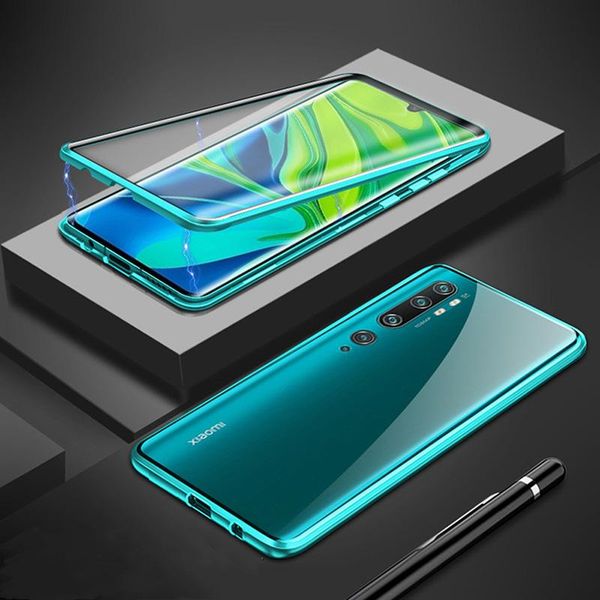 

magnetic case for xiaomi mi note 10 pro case double side glass bumper shockproof back cover for xiaomi mi note 10 h sqcydb