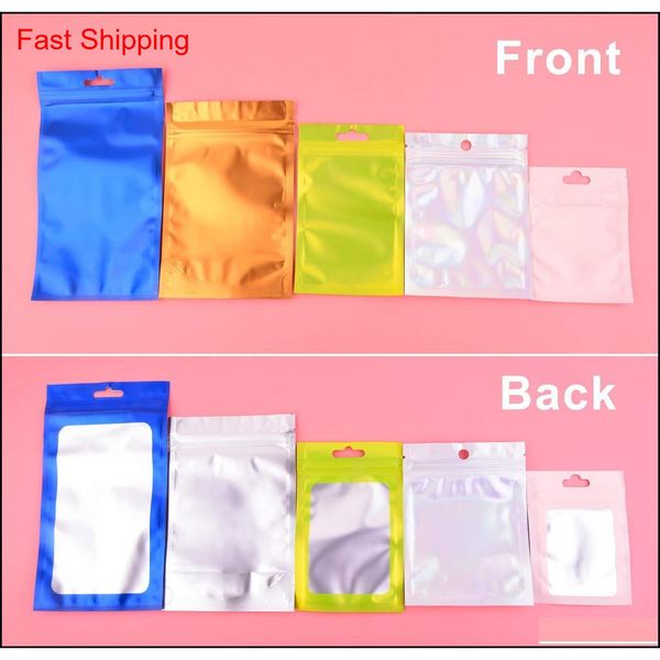 

100pcs multi color resealable zip mylar bag food storage aluminum foil bags plastic packing bag qylpjr packing2010