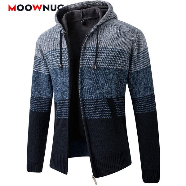 

autumn coat men's fashion sweaters casual cardigan 2020 long sleeves thick patchwork slim classic keep warm male spring moownuc, White;black
