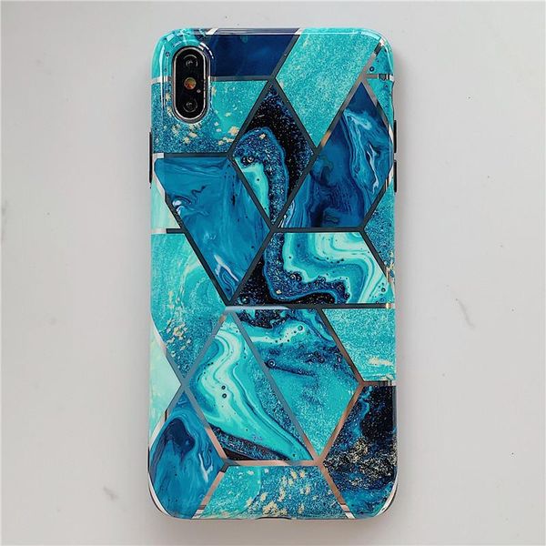 

flykylin blue marble splice plating case for iphone xs max xr x case for iphone 8 plus 7 6 6s back cover wmtcbq infant2005